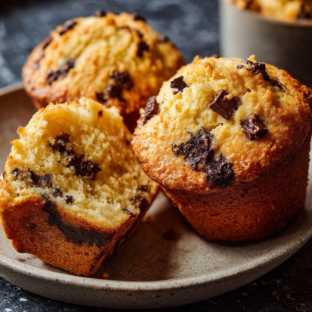 Muffins mit Banane und Schokolade