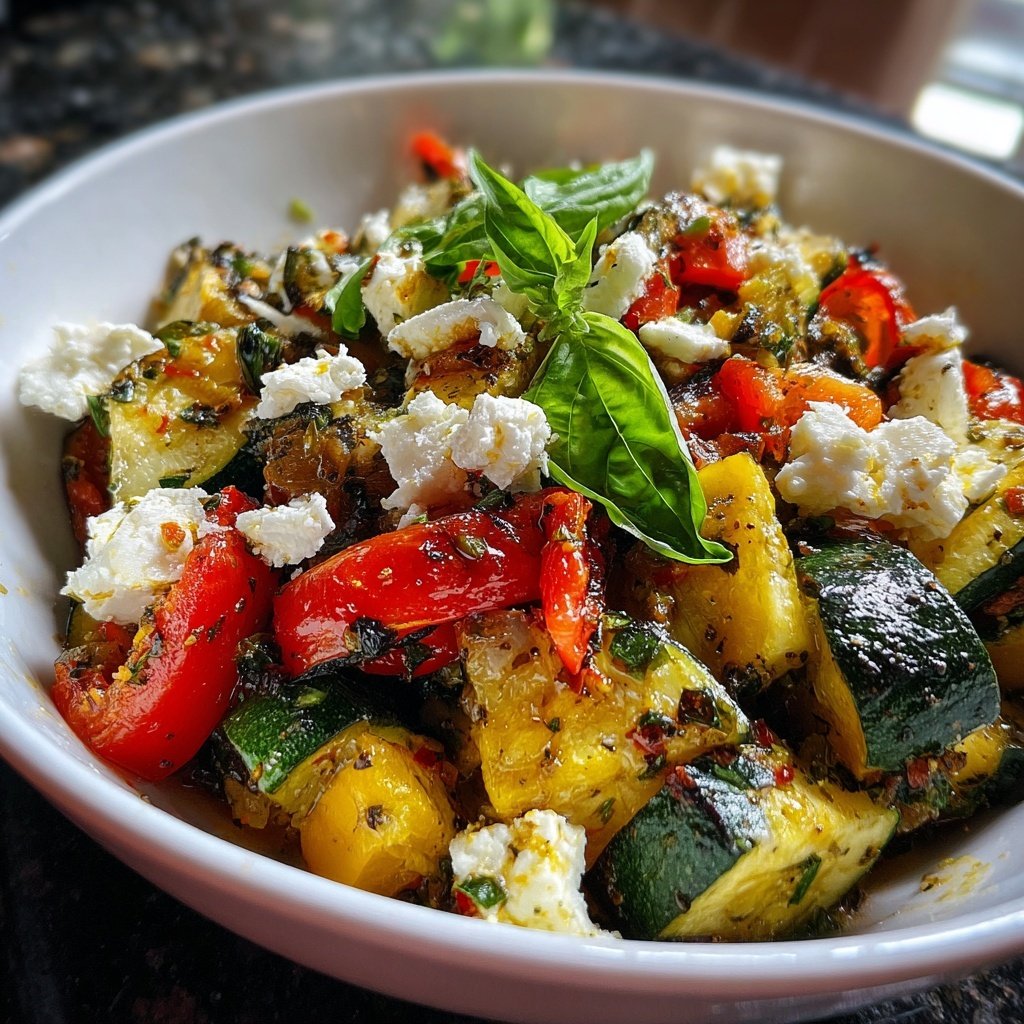 Gesund & Leicht Mediterrane Gemüsepfanne mit Feta