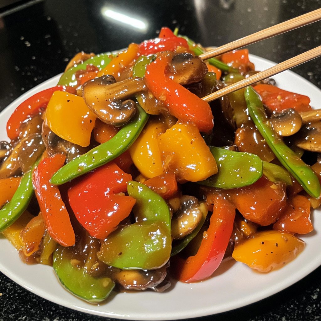 Gemüsepfanne mit Sojasauce