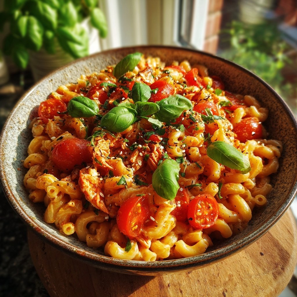 Mediterraner Nudelsalat Mit Tomatenfilet