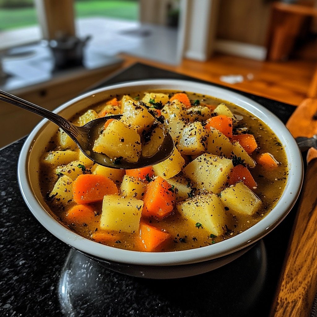 Möhren untereinander – Möhren-Kartoffeln-Eintopf