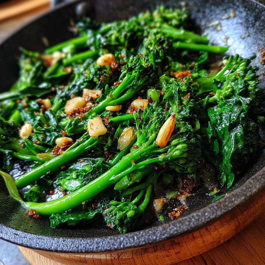 Brokkoli Pfanne Mit Knoblauch