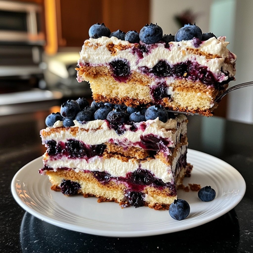 Blaubeer-Tiramisu ohne Alkohol